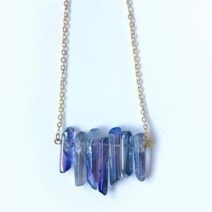 🔮📿 Purple Rainbow Quartz Necklace 📿🔮